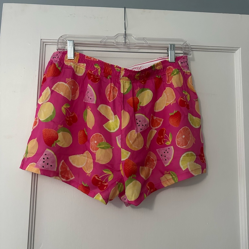 PINK fruit pajama shorts - Picture 2 of 6